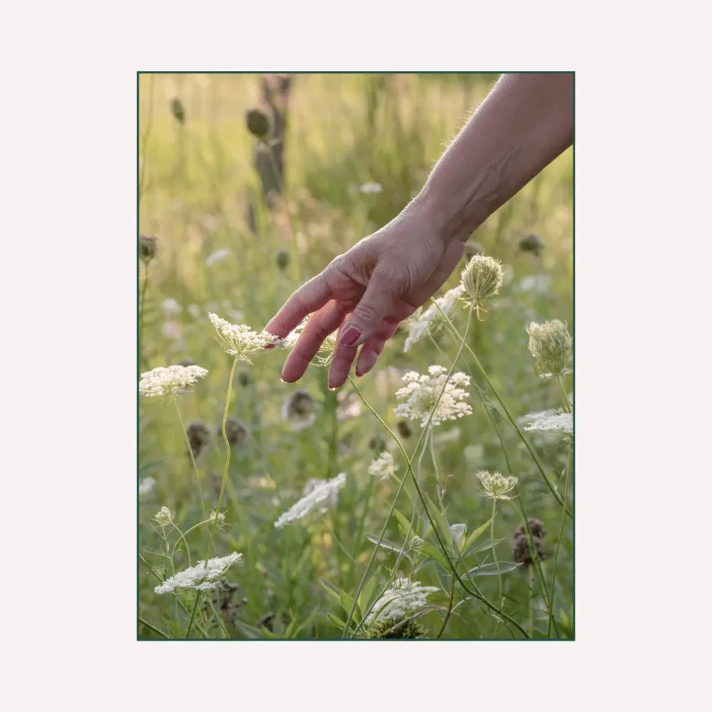 woman reconnecting with nature