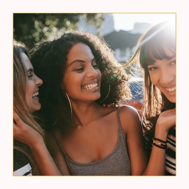 Three female friend hanging out outside. 10 Years Of Friendship Quotes