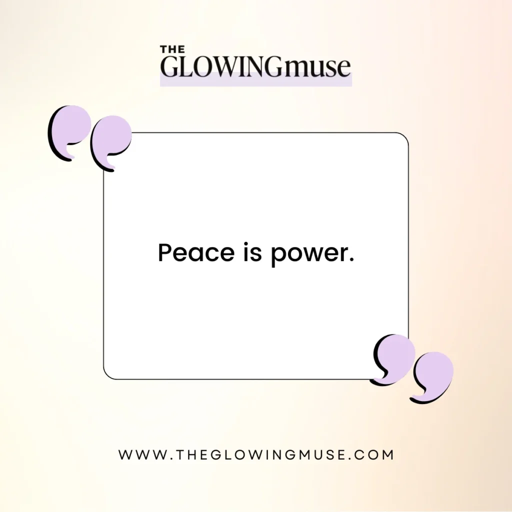 Peace is power. peace short captions for Instagram quote illustration. Peace Captions For Instagram